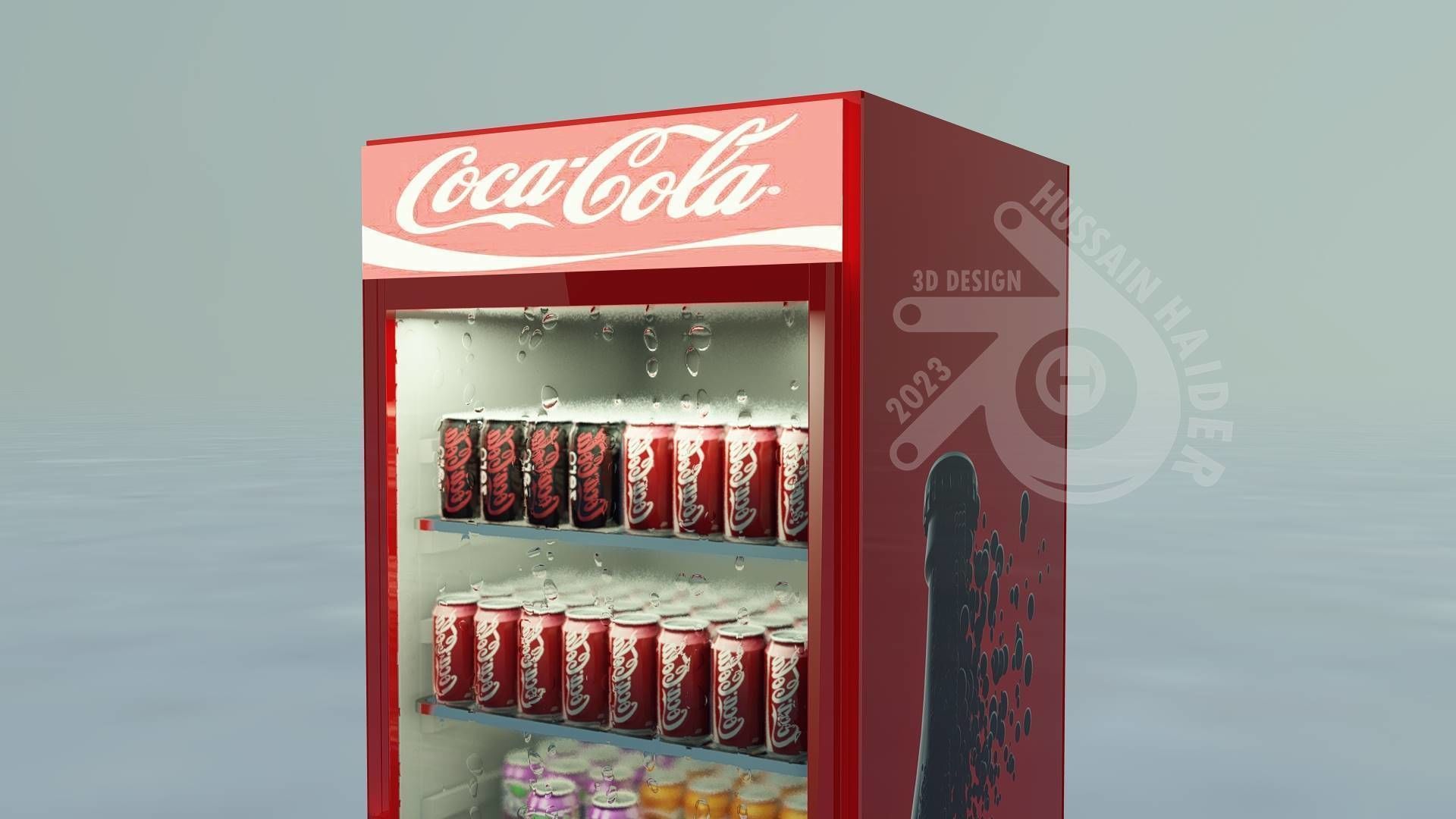 3D model Coke Refrigerator VR / AR / lowpoly CGTrader