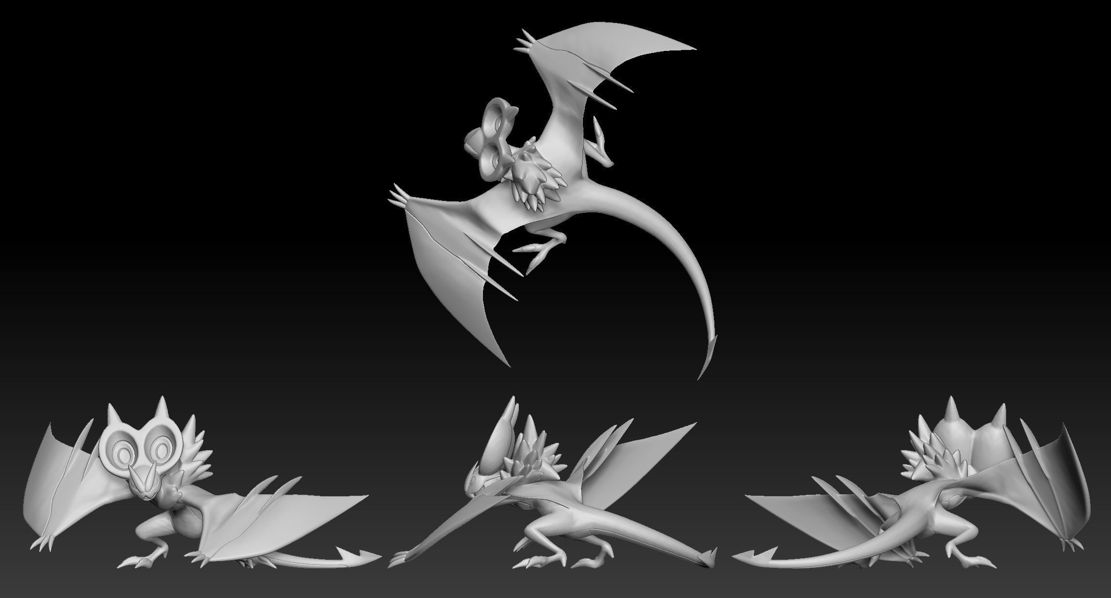 Pokemon Noibat Noivern 3D print model_2