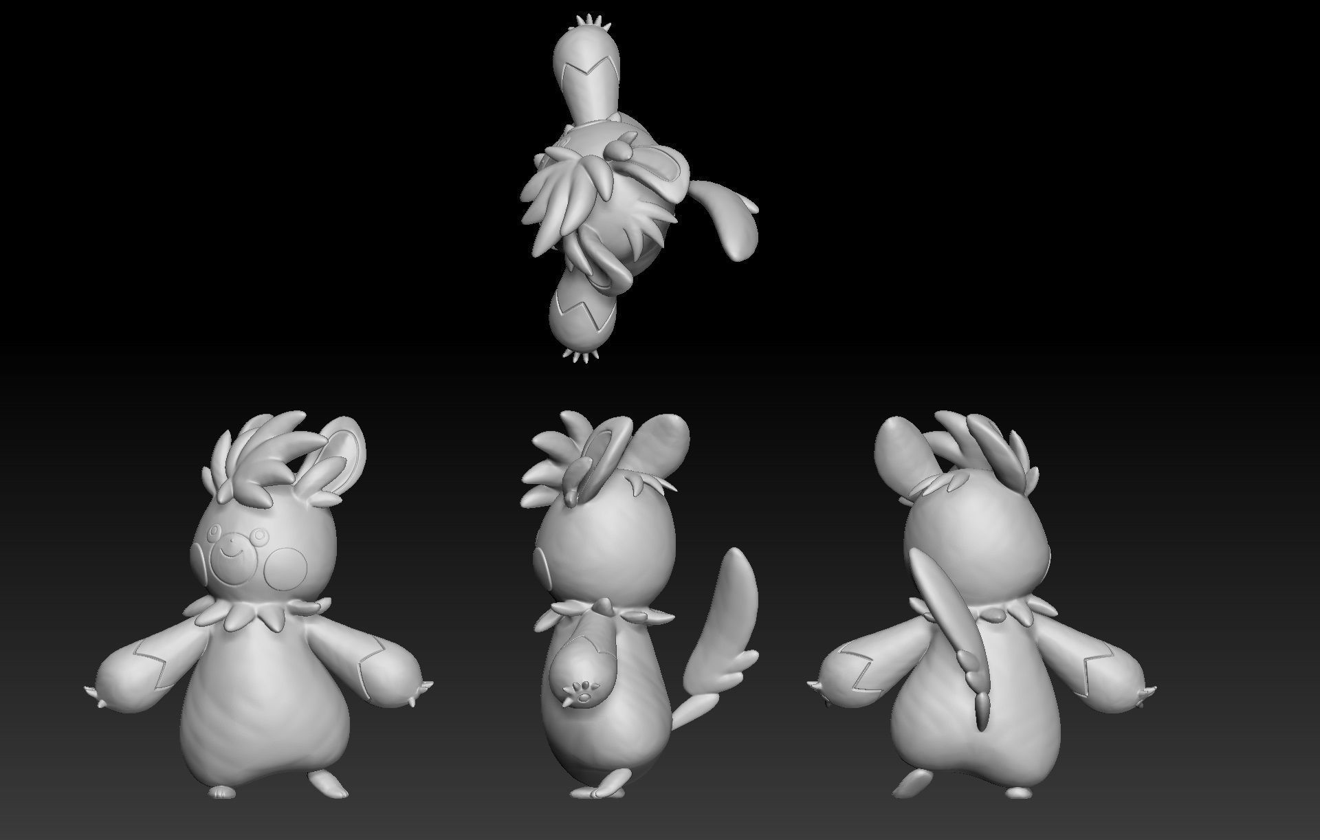 Pokemon Pawmi Pawmo Pawmot 3D print model_3