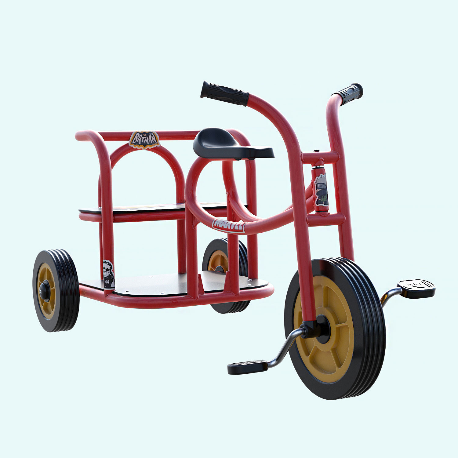 Weplay Tuk Tuk Kid Bicycle Children bike 3D model_6