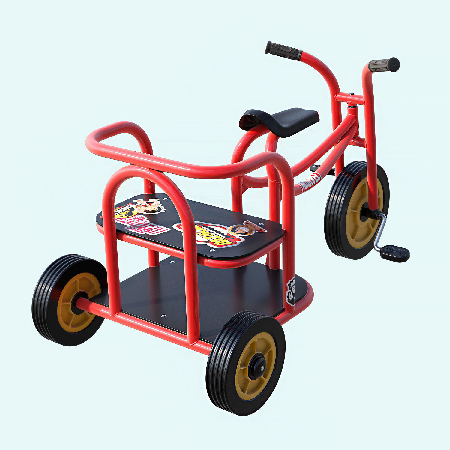 Weplay Tuk Tuk Kid Bicycle Children bike 3D model_4