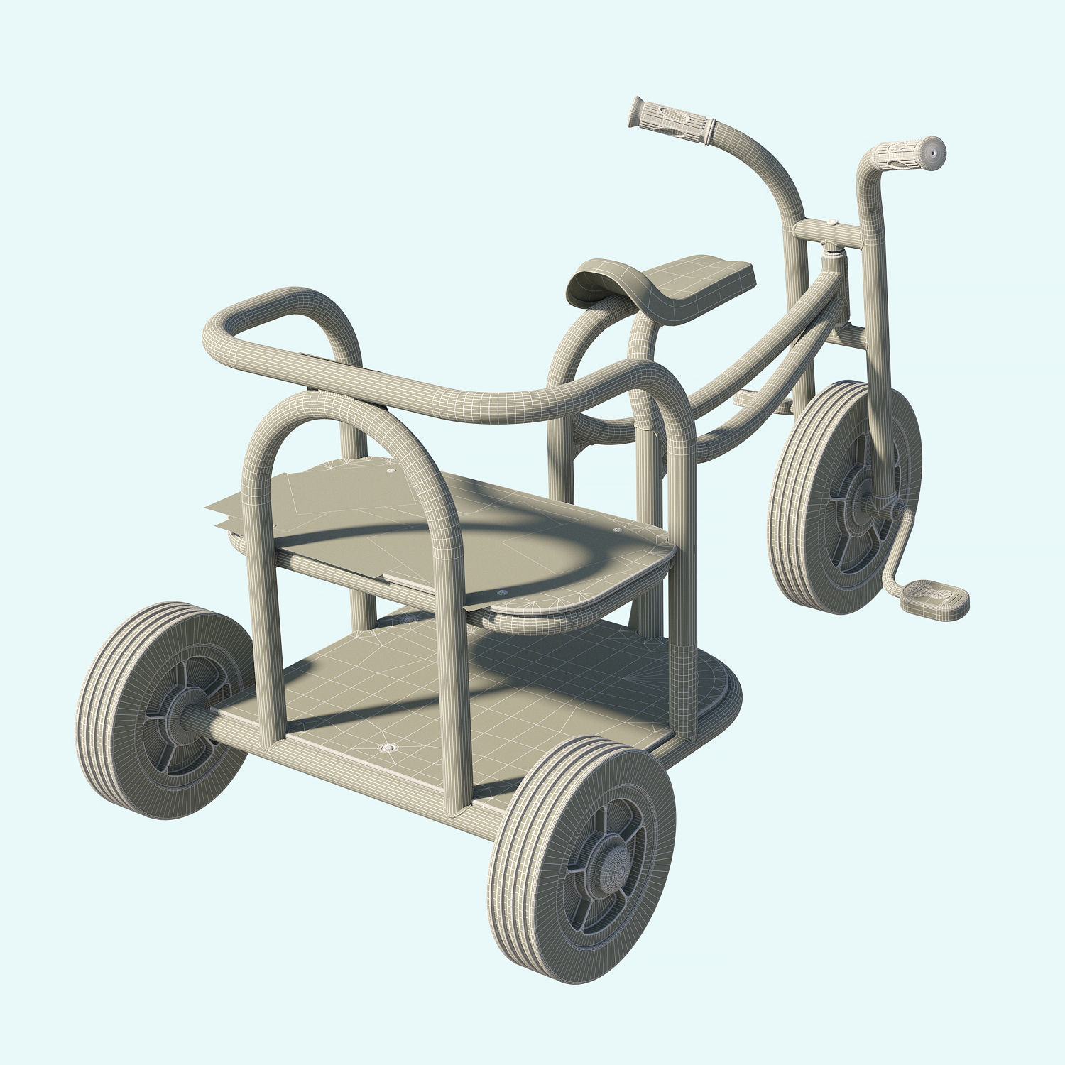 Weplay Tuk Tuk Kid Bicycle Children bike 3D model_5
