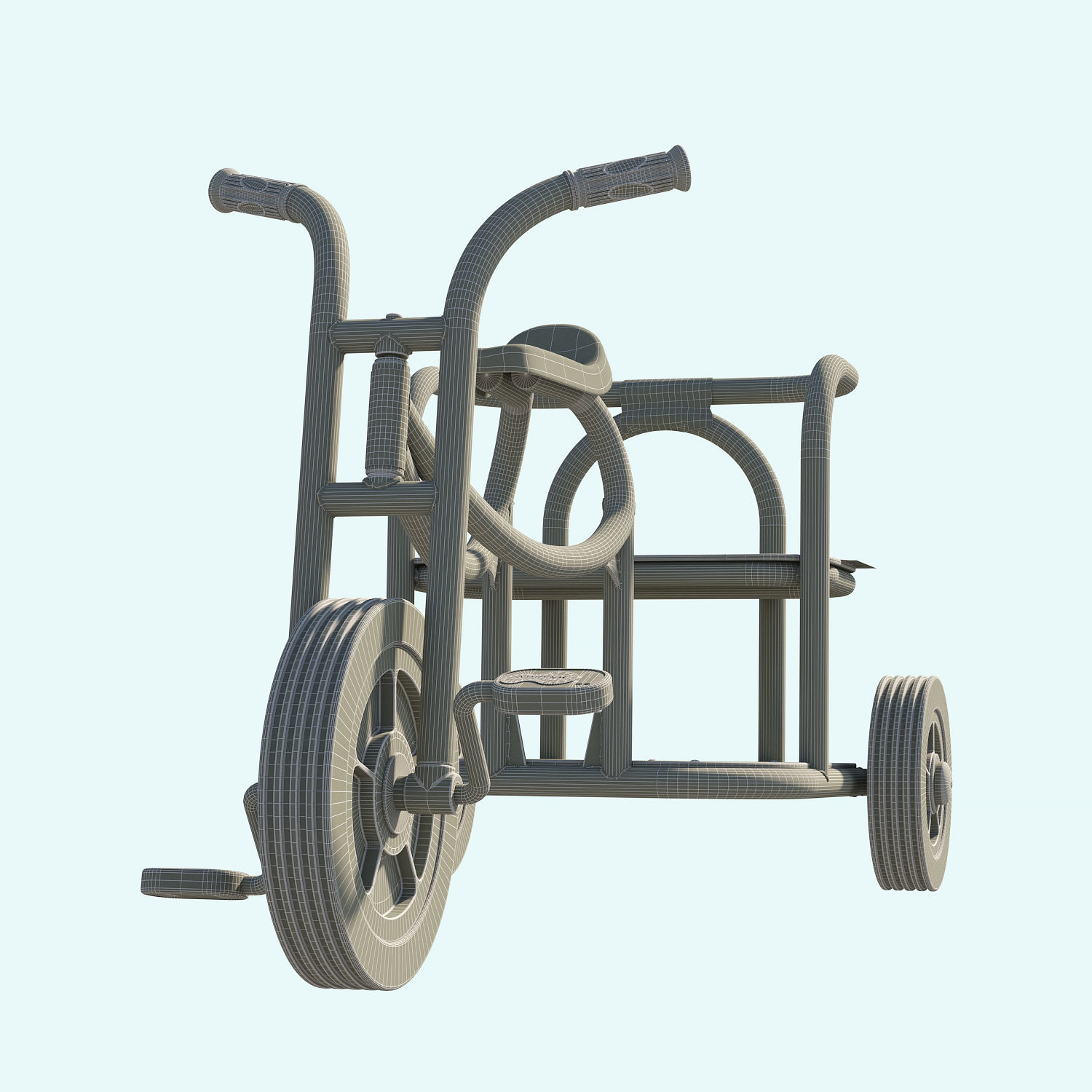 Weplay Tuk Tuk Kid Bicycle Children bike 3D model_9