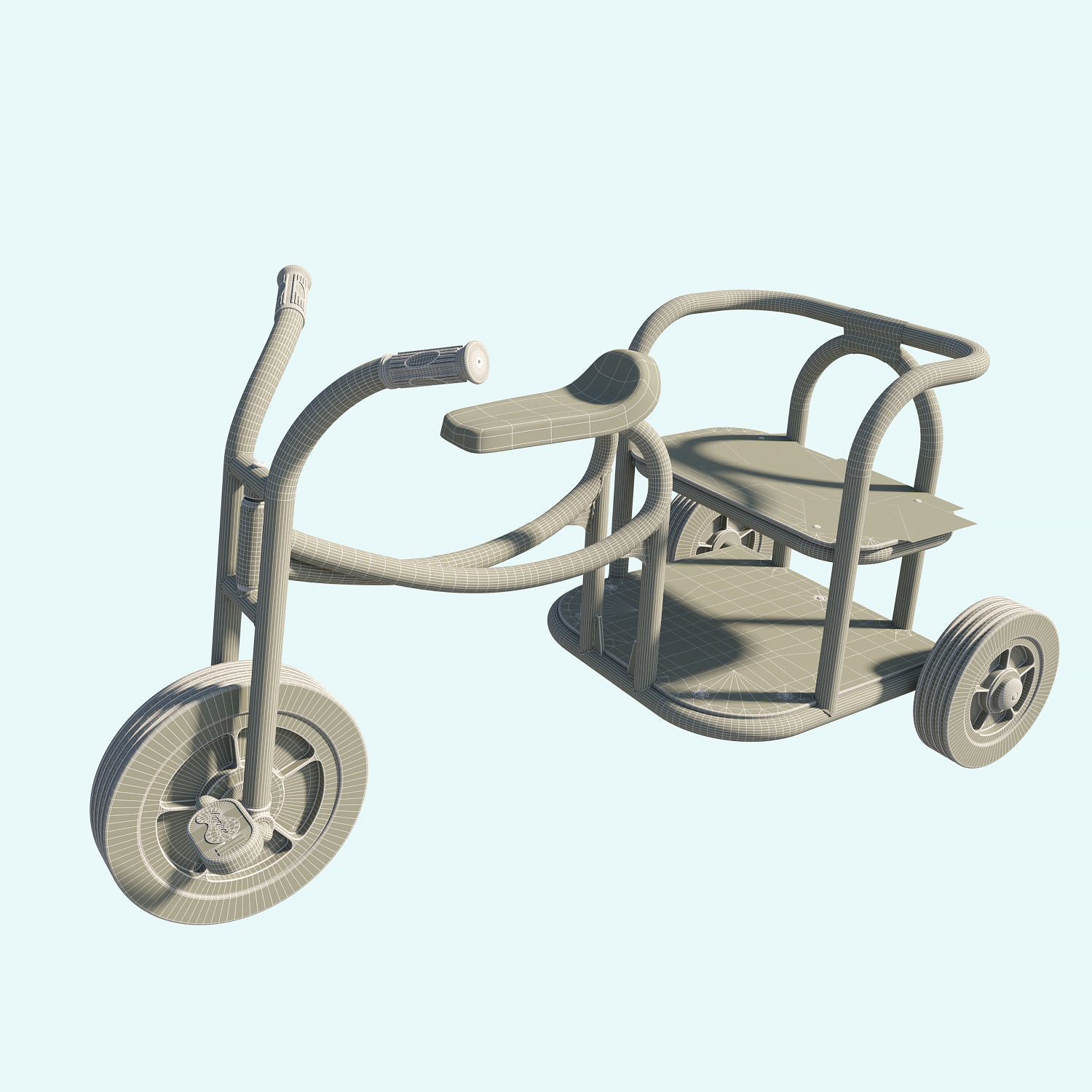 Weplay Tuk Tuk Kid Bicycle Children bike 3D model_1
