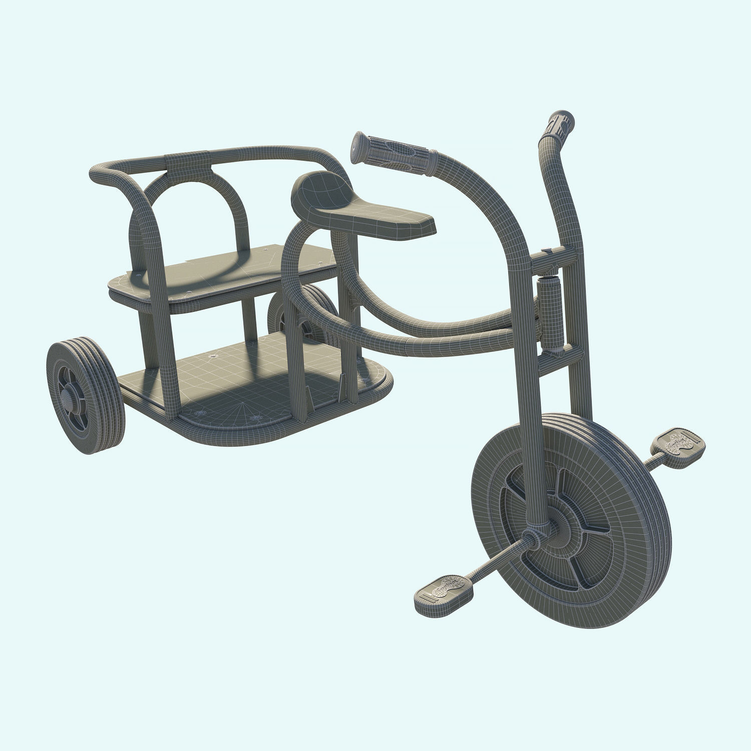 Weplay Tuk Tuk Kid Bicycle Children bike 3D model_3