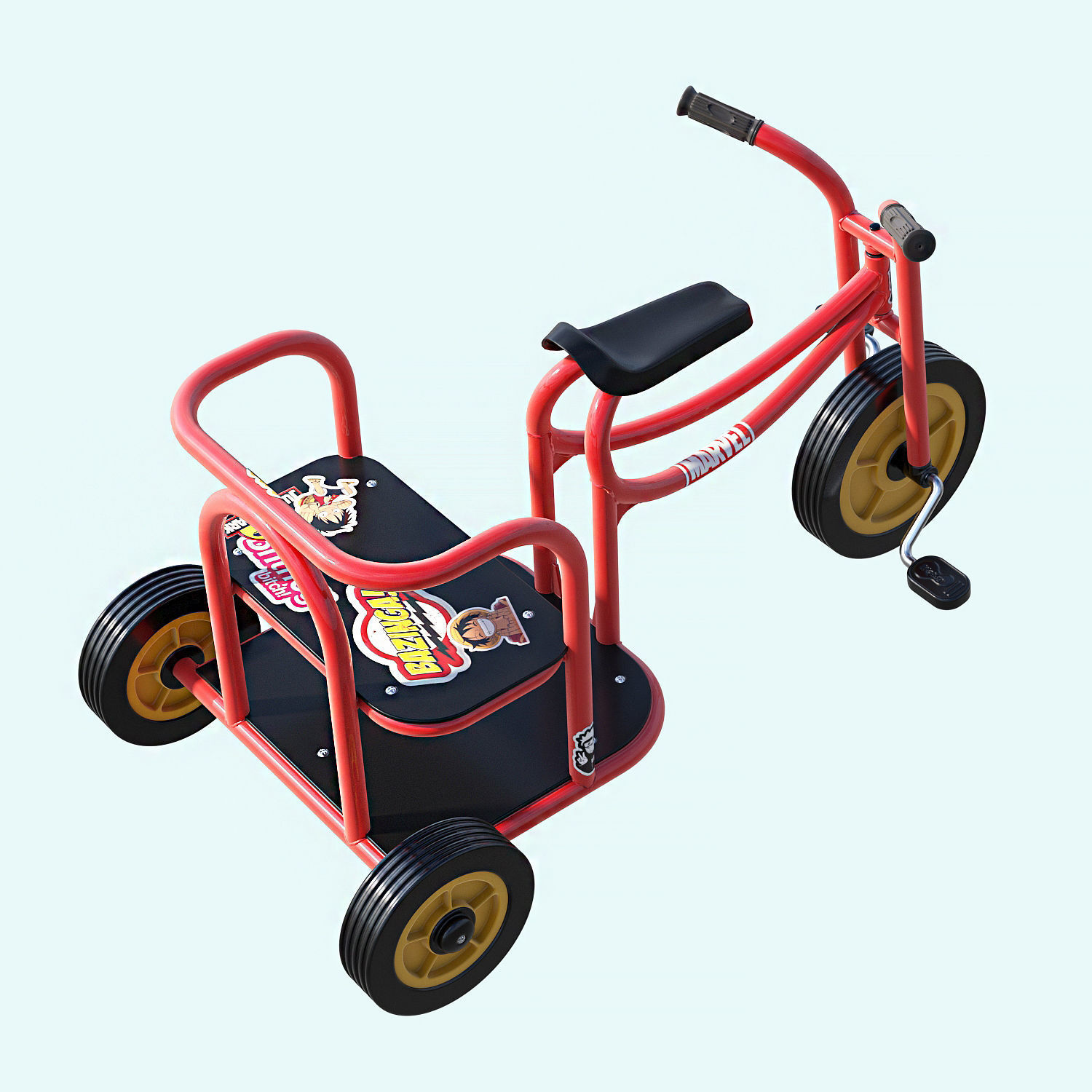 Weplay Tuk Tuk Kid Bicycle Children bike 3D model_12