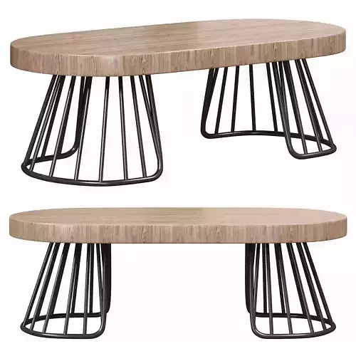 472 vintage oval coffee table