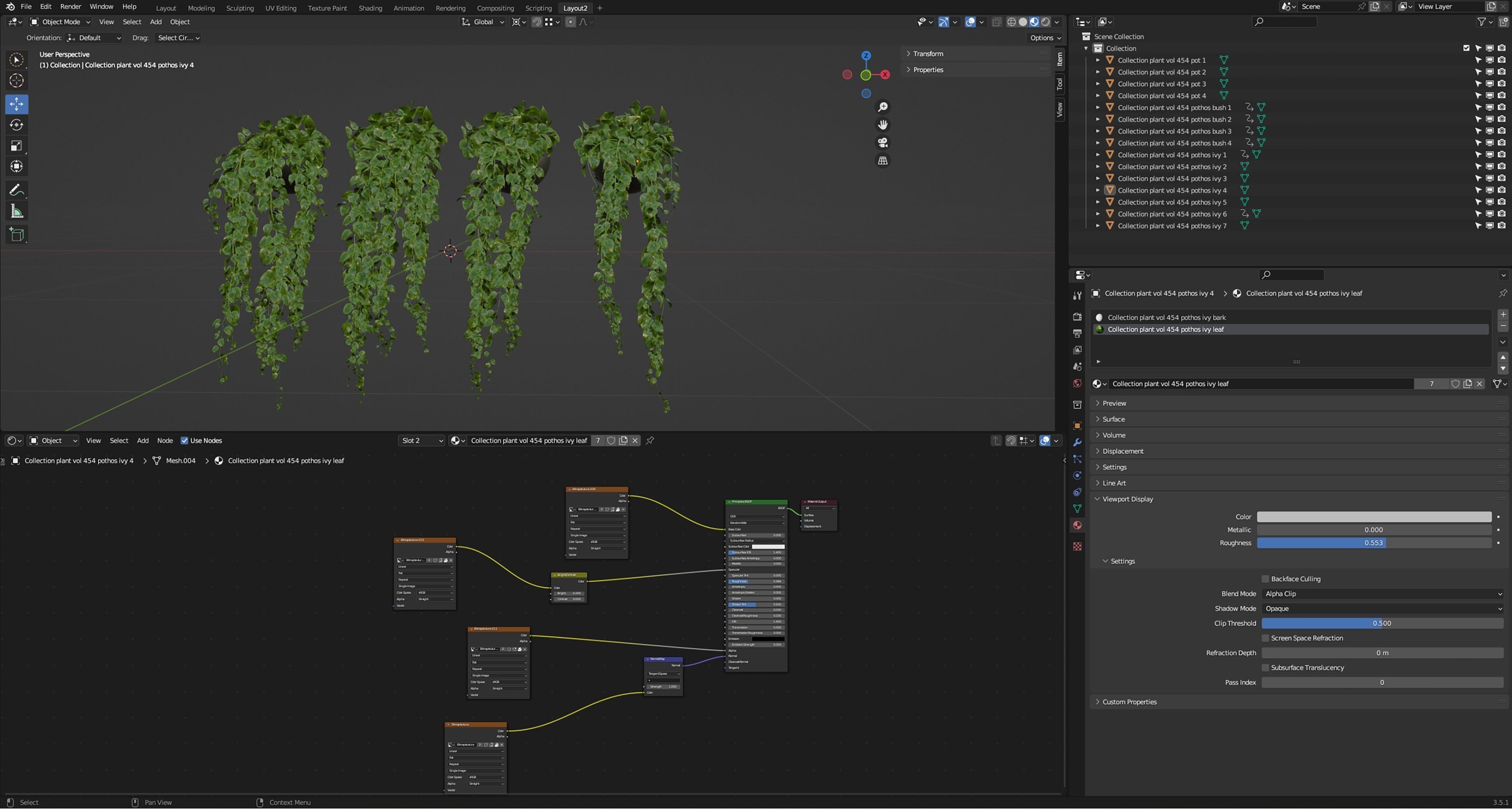 Collection plant vol 454  - blender model  3D model_6