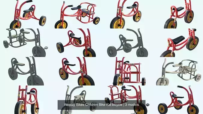 Weplay Bikes Children Bike Kid bicycle 3D Model Collection