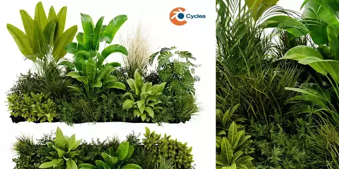 Collection plant vol 456 - blender model  3D model