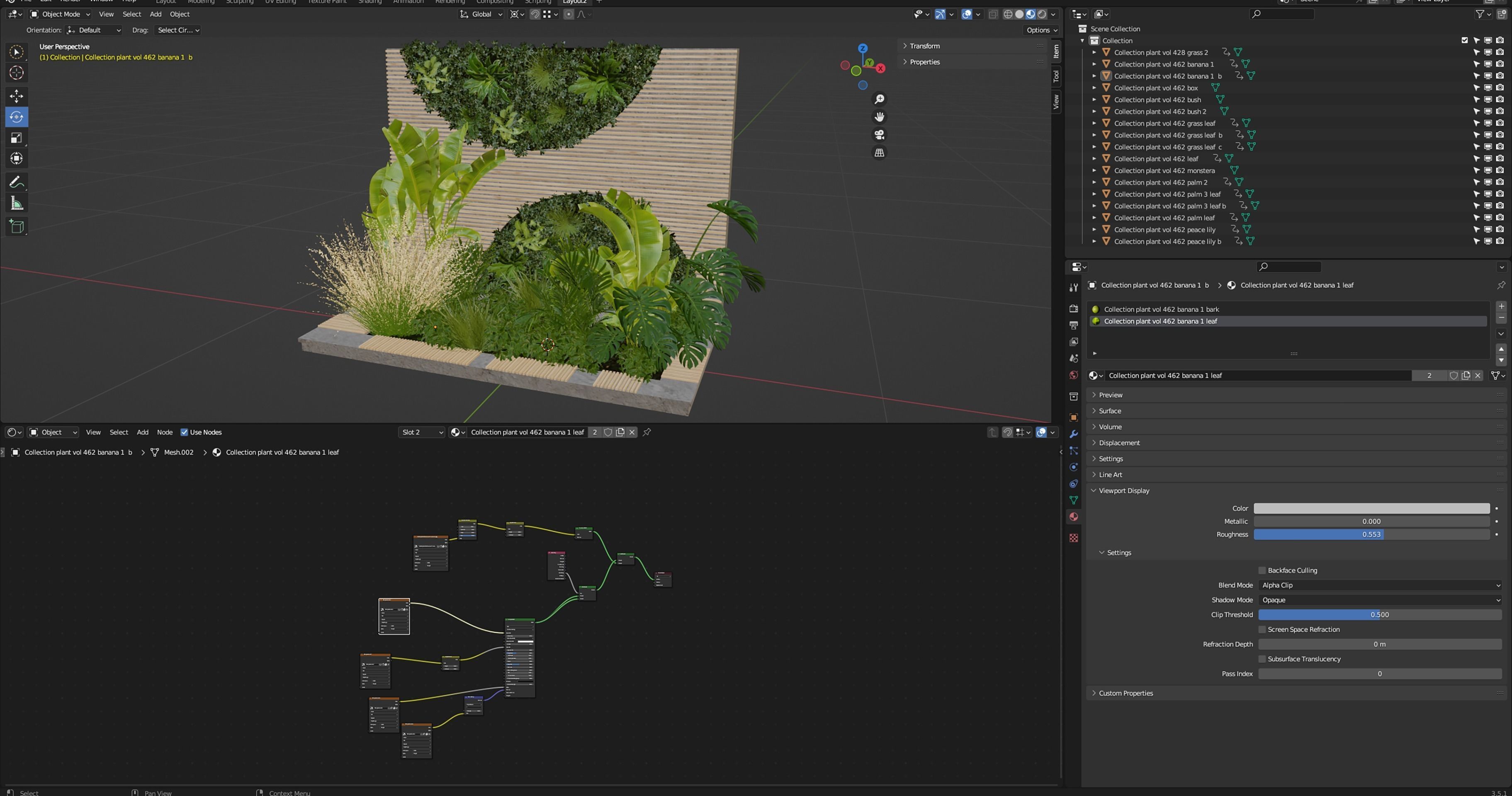 Collection plant vol 462 - blender model  3D model_6