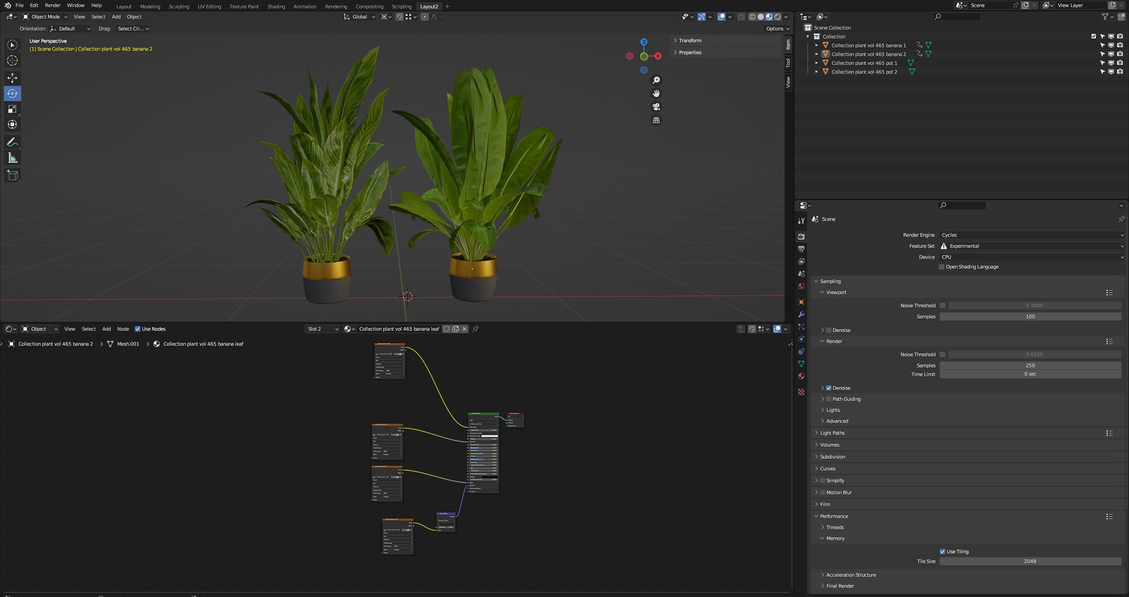 Collection plant vol 465 - blender model  3D model_6