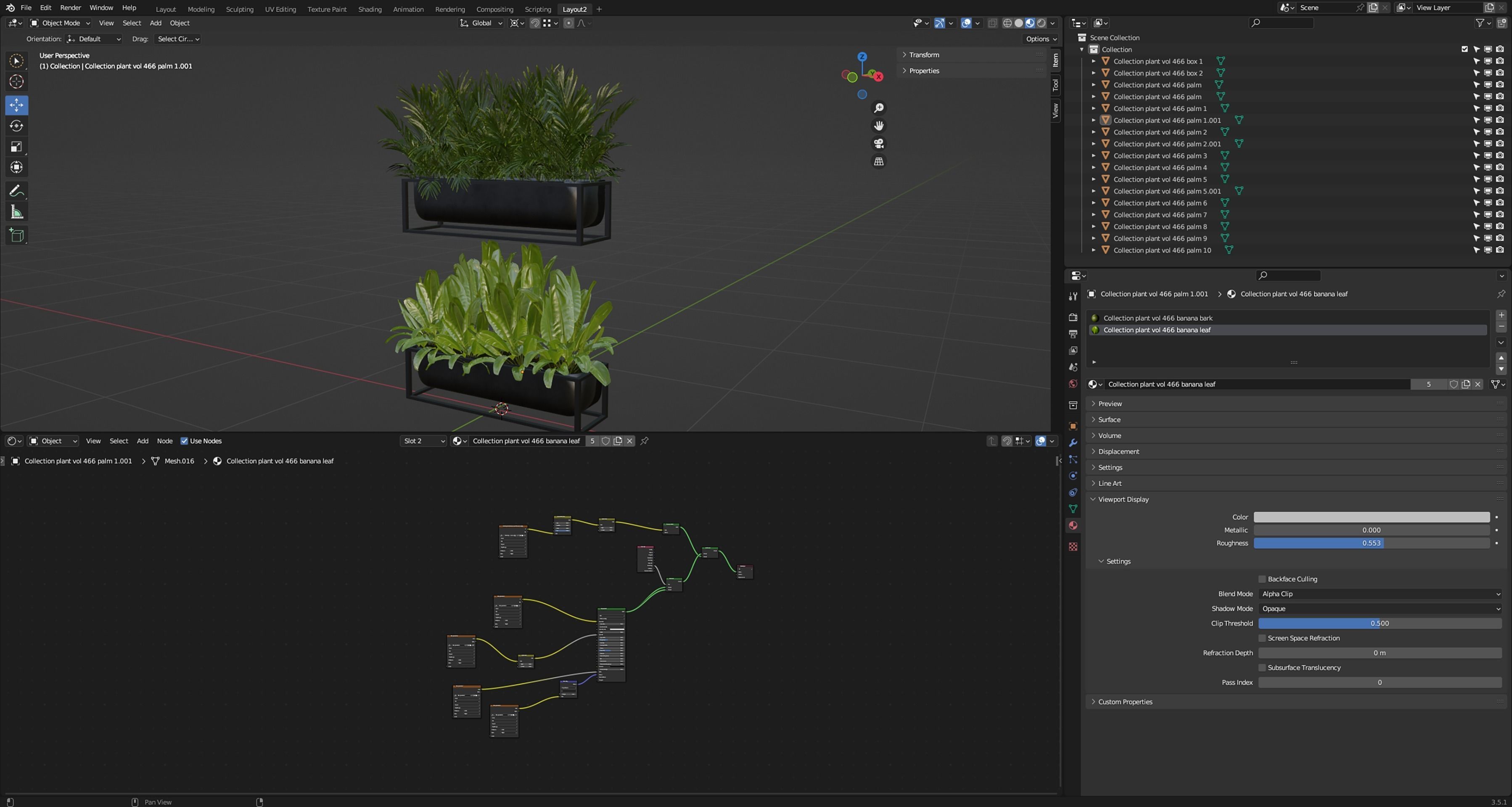 Collection plant vol 466 - blender model  3D model_6