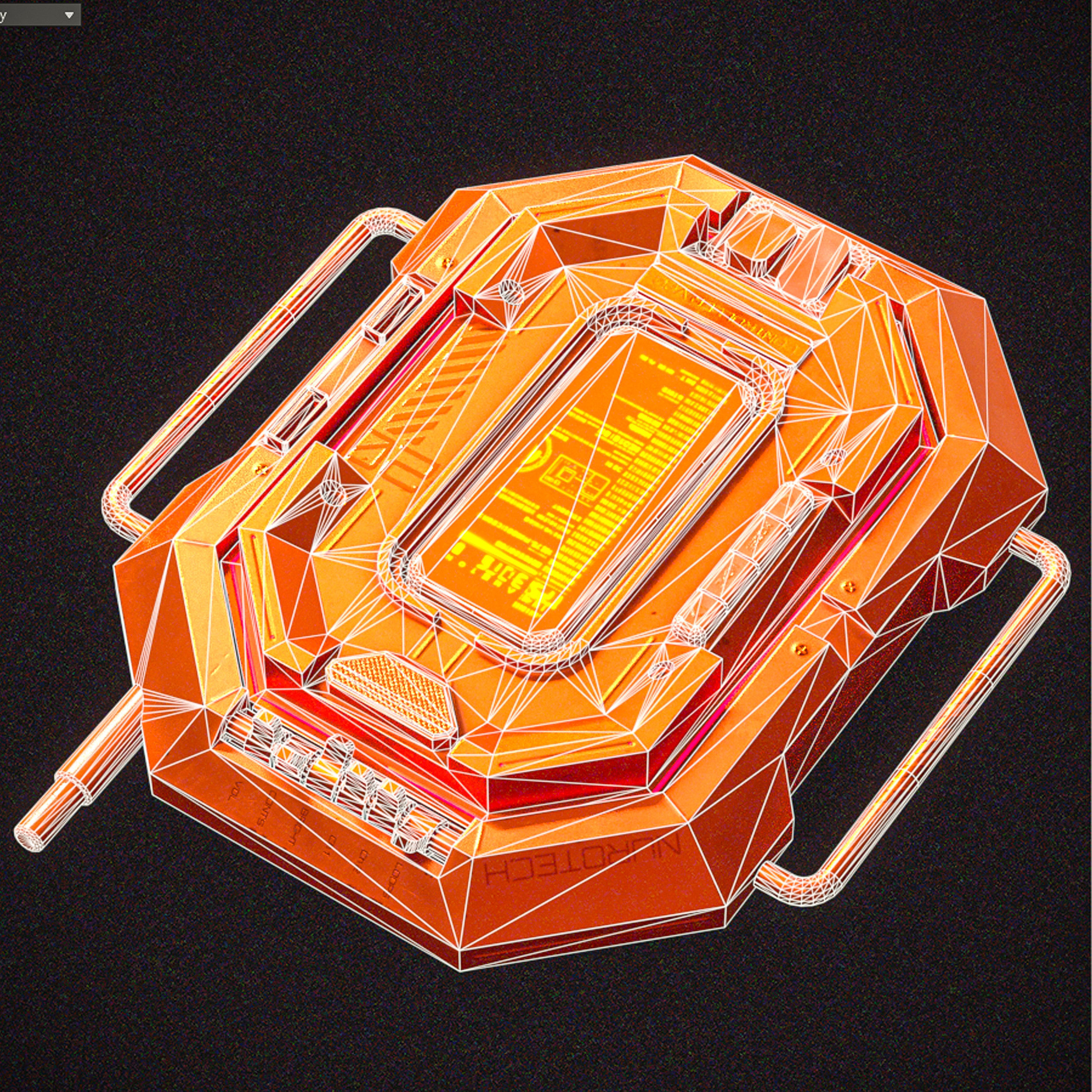 Sci-fi Controller V20 PBR Low-poly 3D model_15