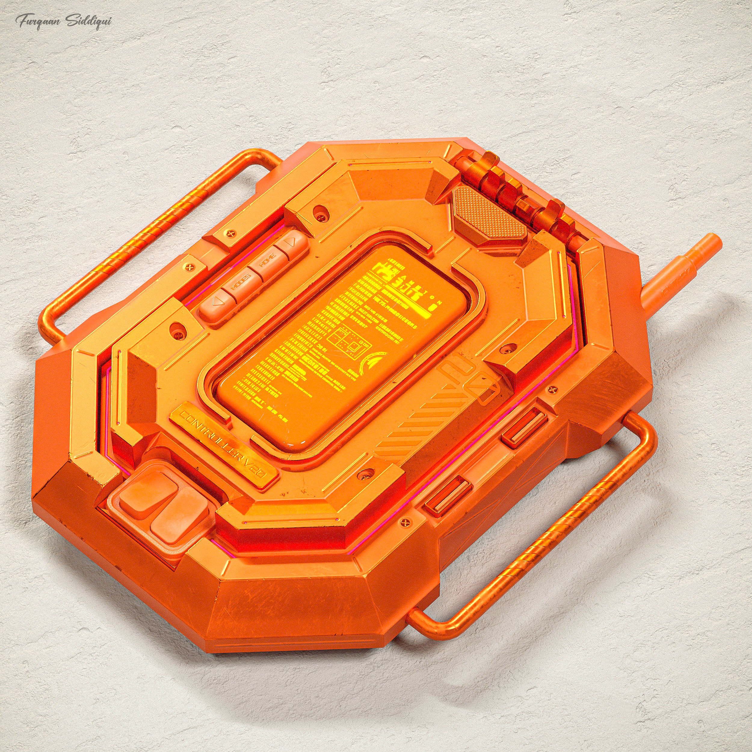 Sci-fi Controller V20 PBR Low-poly 3D model_12