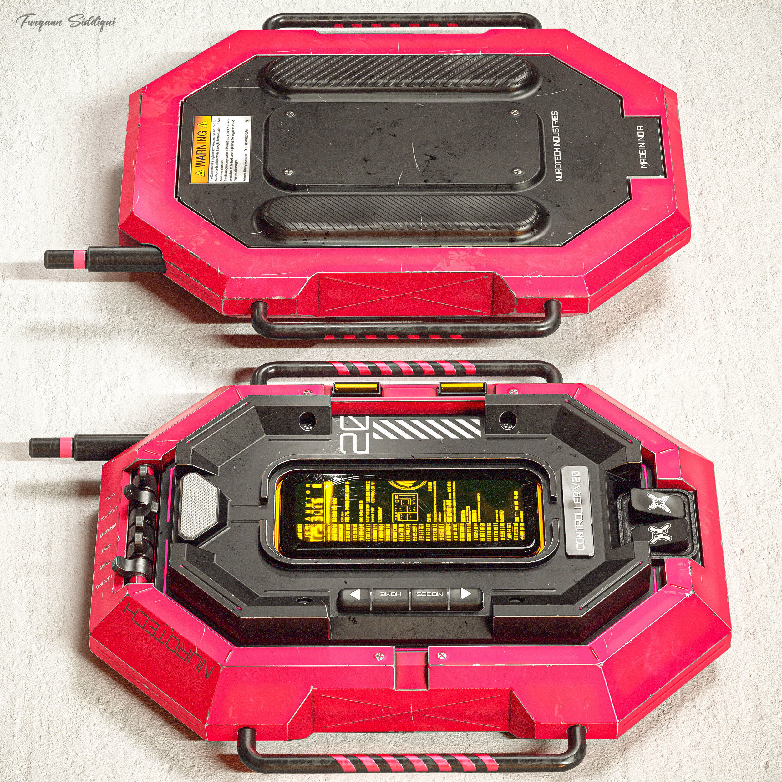 Sci-fi Controller V20 PBR Low-poly 3D model_9