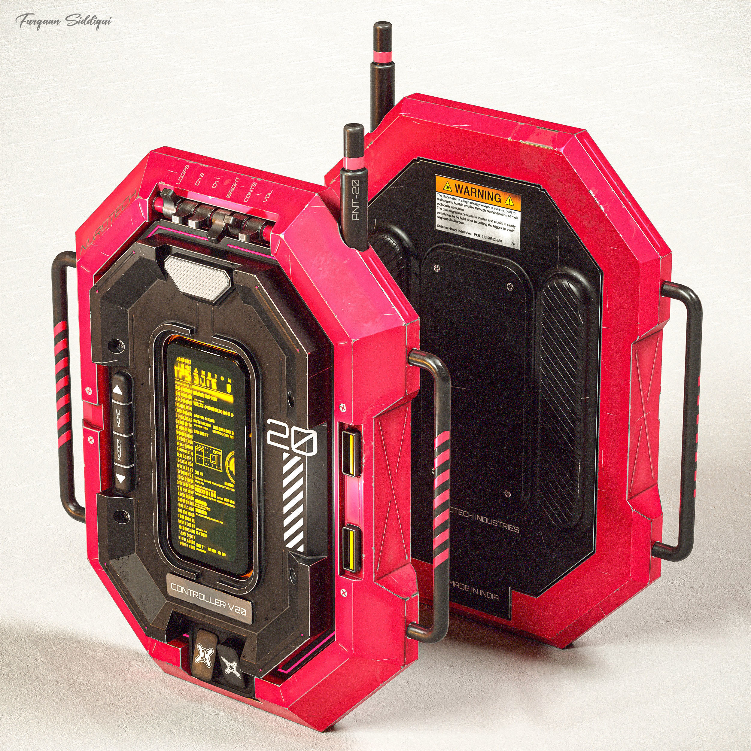 Sci-fi Controller V20 PBR Low-poly 3D model_10