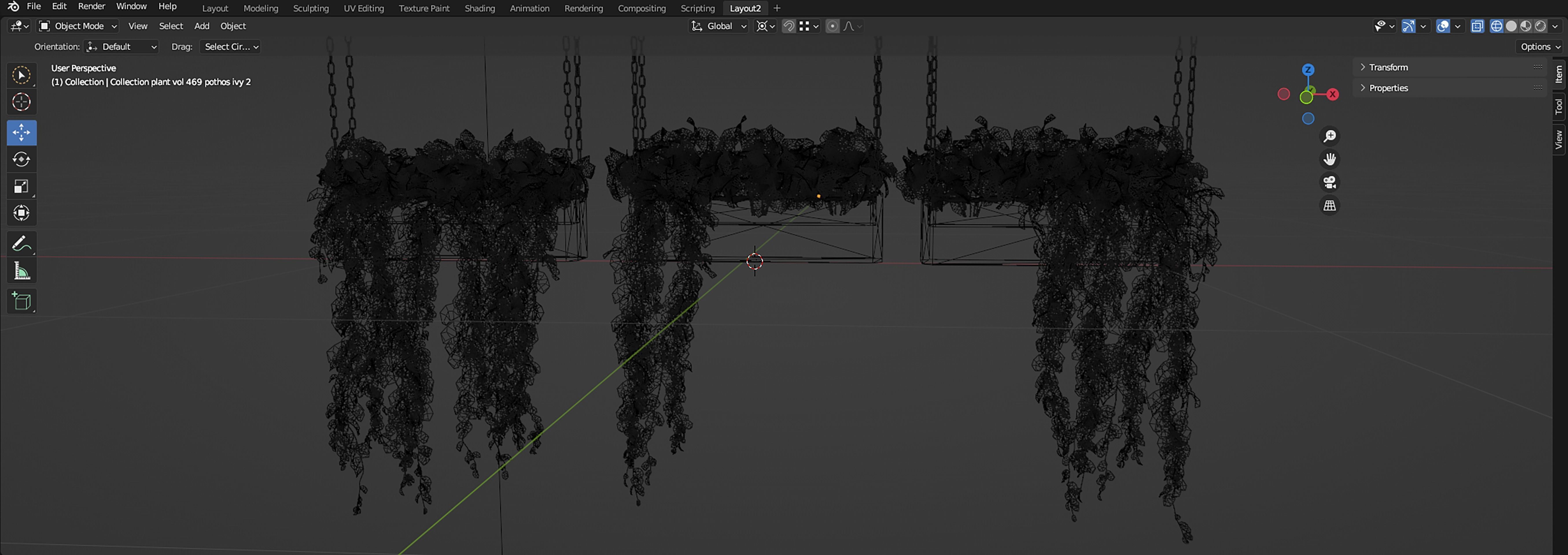 Collection plant vol 469 - blender model  3D model_7