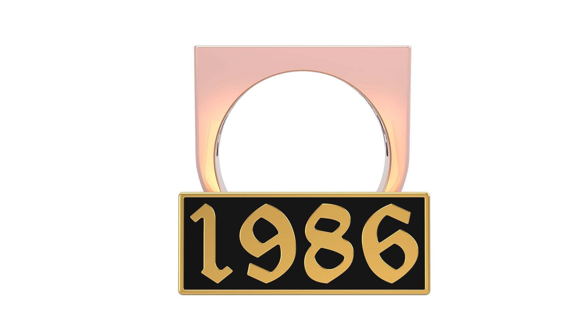 1986 Ring Set with and without gallery Size 5 - 9 US 3D print model_4