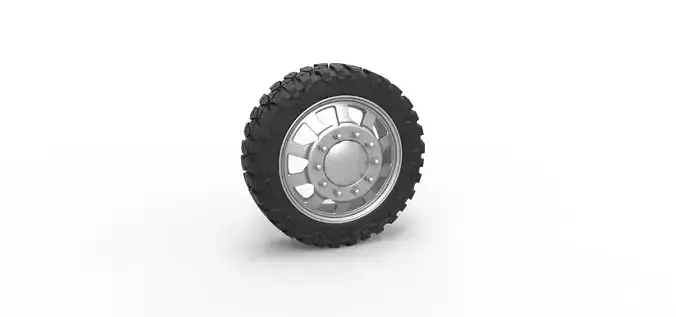 Front semi wheel for pickup V18 Scale 1 to 25