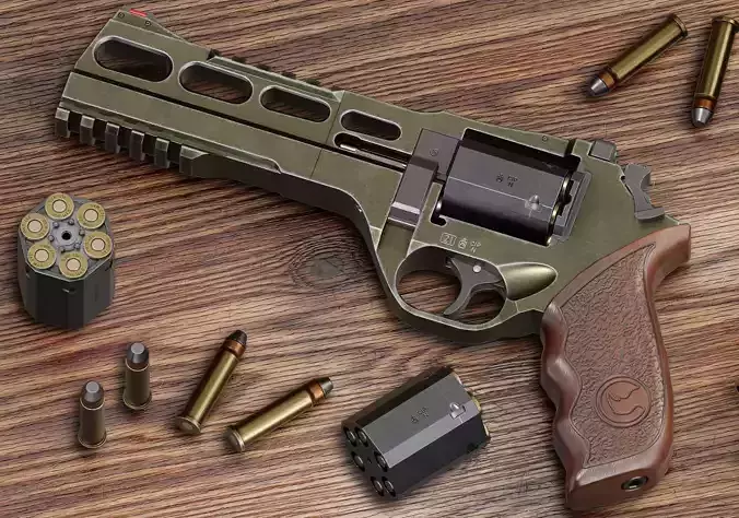 Rhino 60DS Revolver Low-poly 3D model