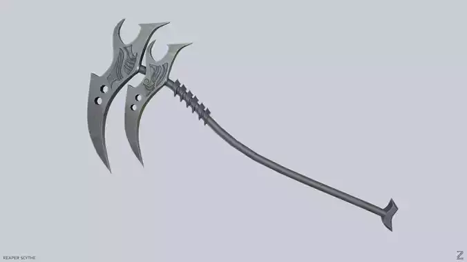 Reaper scythe Low-poly 3D model