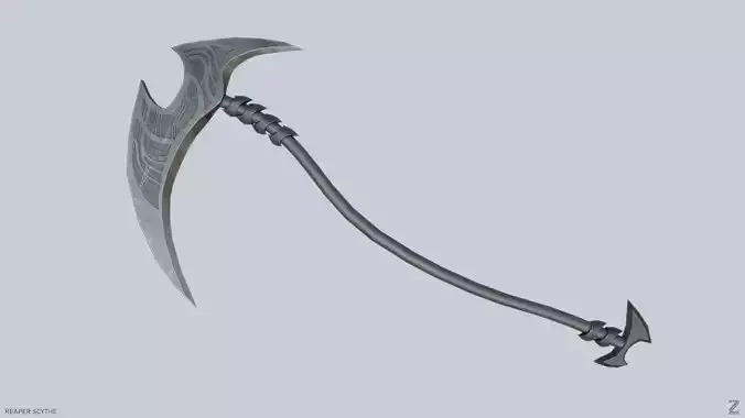 Reaper scythe Low-poly 3D model