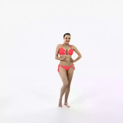 Dream 04K Beach Listening Martini Sports Woman