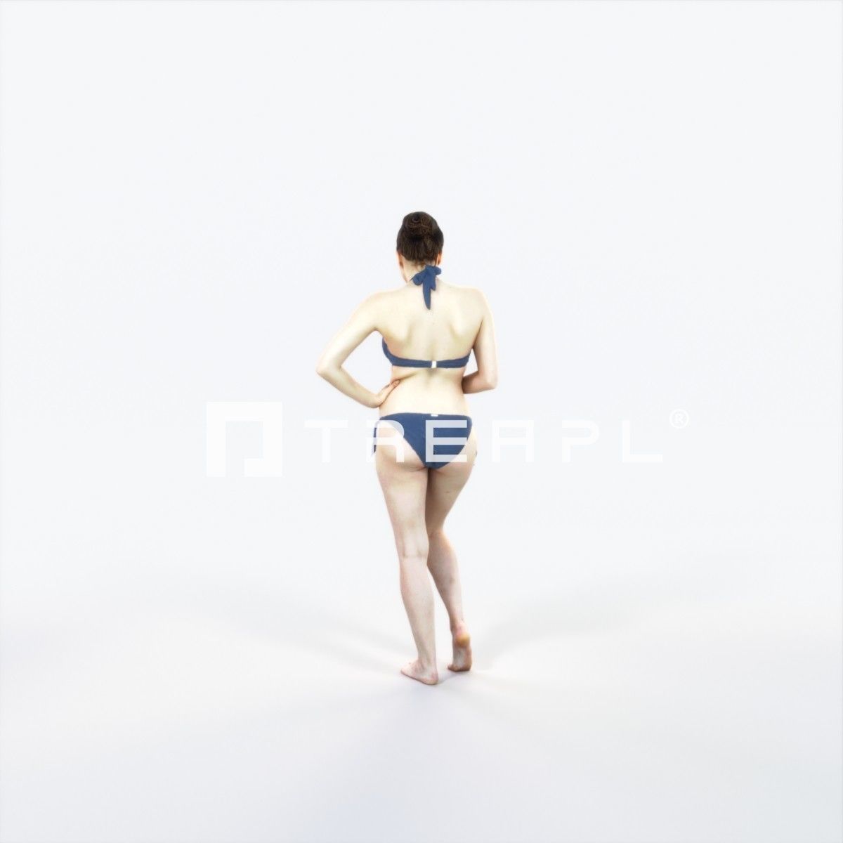 Dream 04E Beach Listening Martini Sports Woman Low-poly 3D model_4