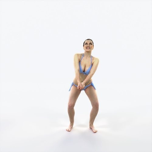 Dream 07I Volleyball Beach Digging Sports Woman Low-poly 3D model