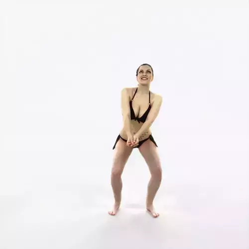 Dream 07B Volleyball Beach Digging Sports Woman Low-poly 3D model