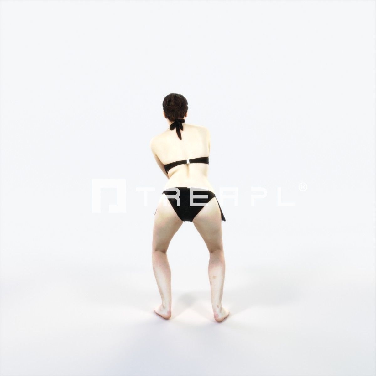 Dream 07B Volleyball Beach Digging Sports Woman Low-poly 3D model_4