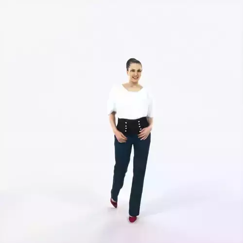 Dream 08J walking Event Elegant Woman Low-poly 3D model
