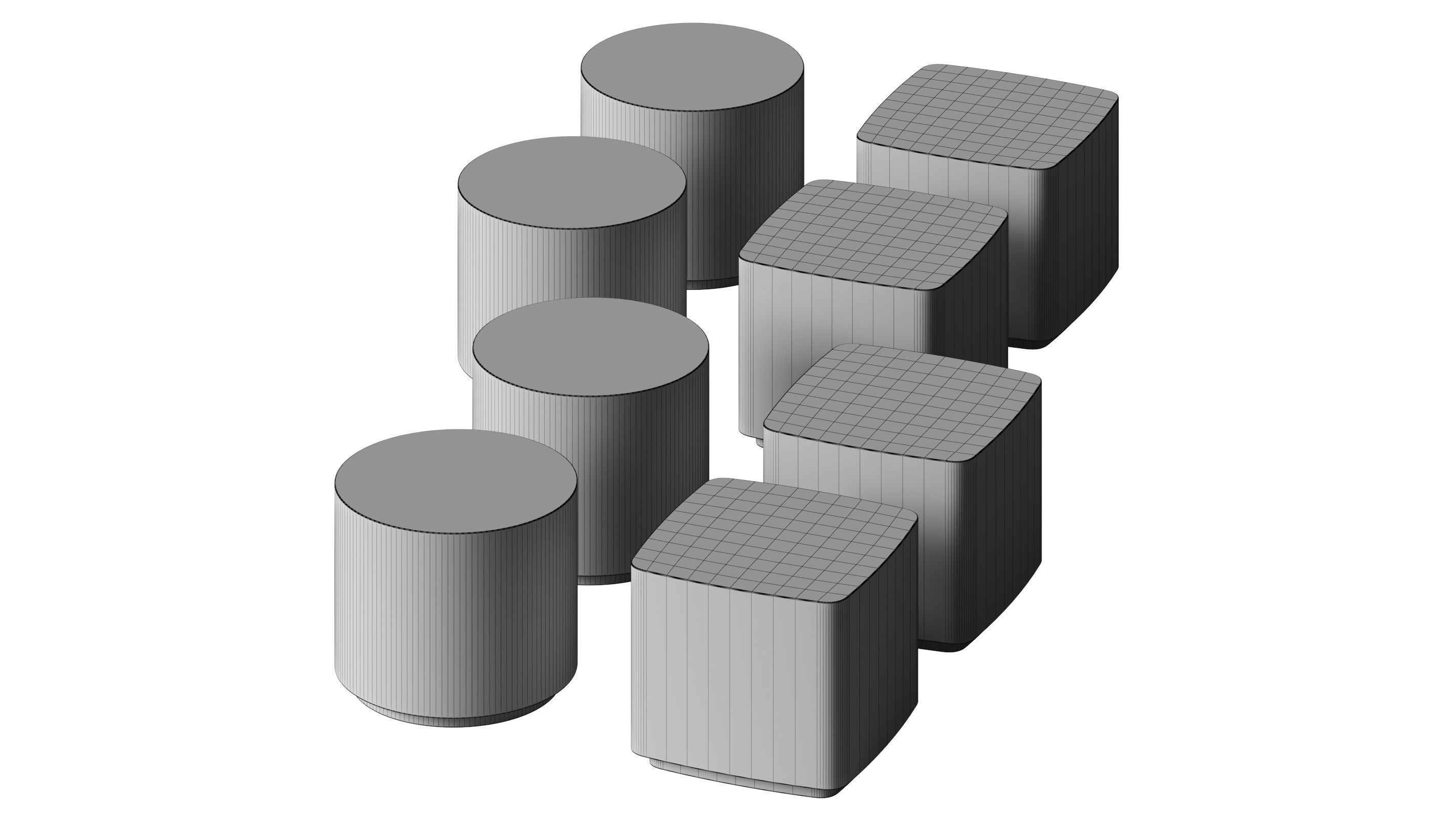 Meridiani - Bobo coffee tables 3D model_2