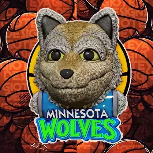 NBA Minnesota Timberwolve Crunch The Wolf 3D model