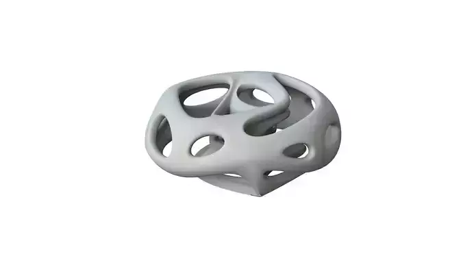 SciFi Cube Object No 66331 Low Poly Shape Low-poly 3D model