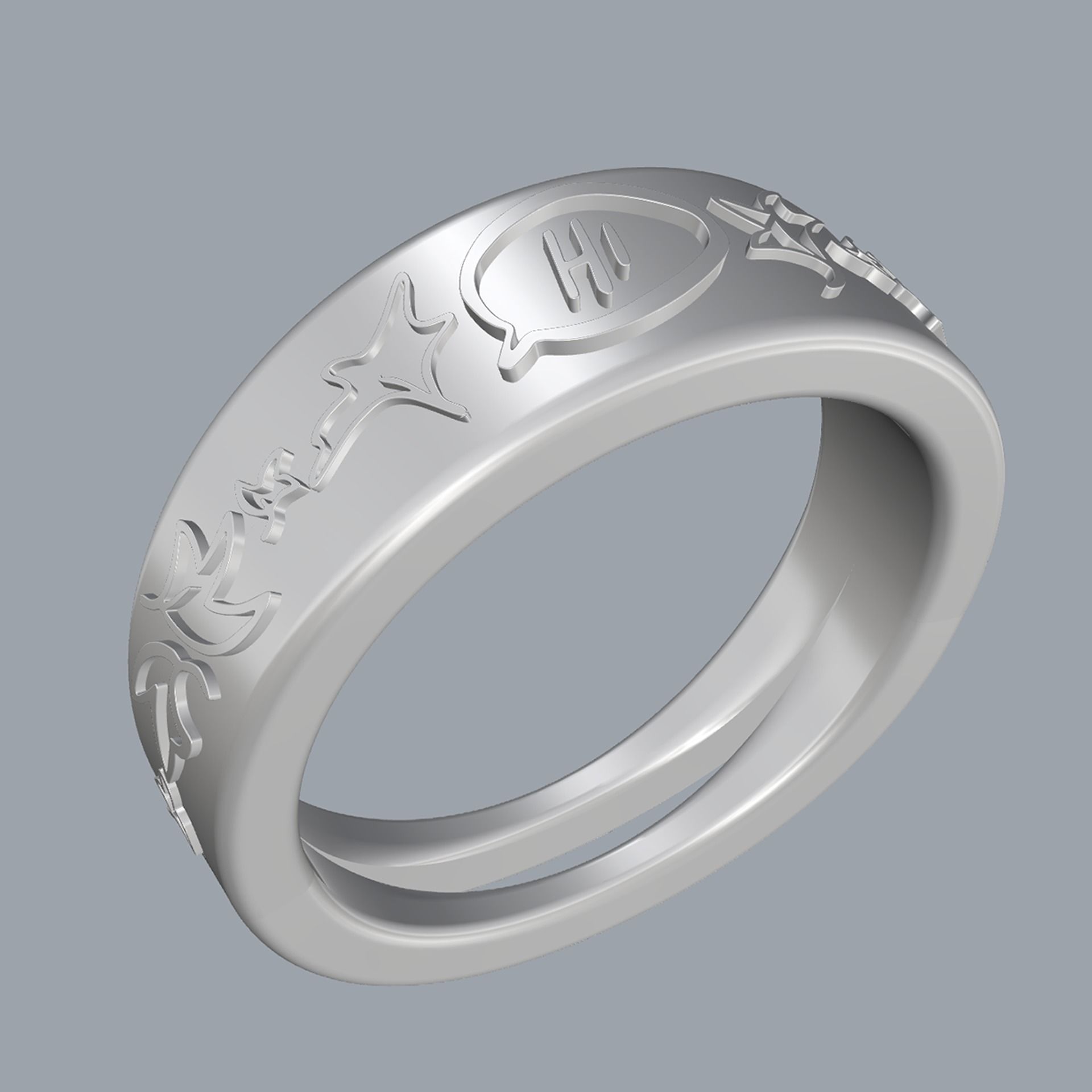 Heartstopper Ring 3D print model_5
