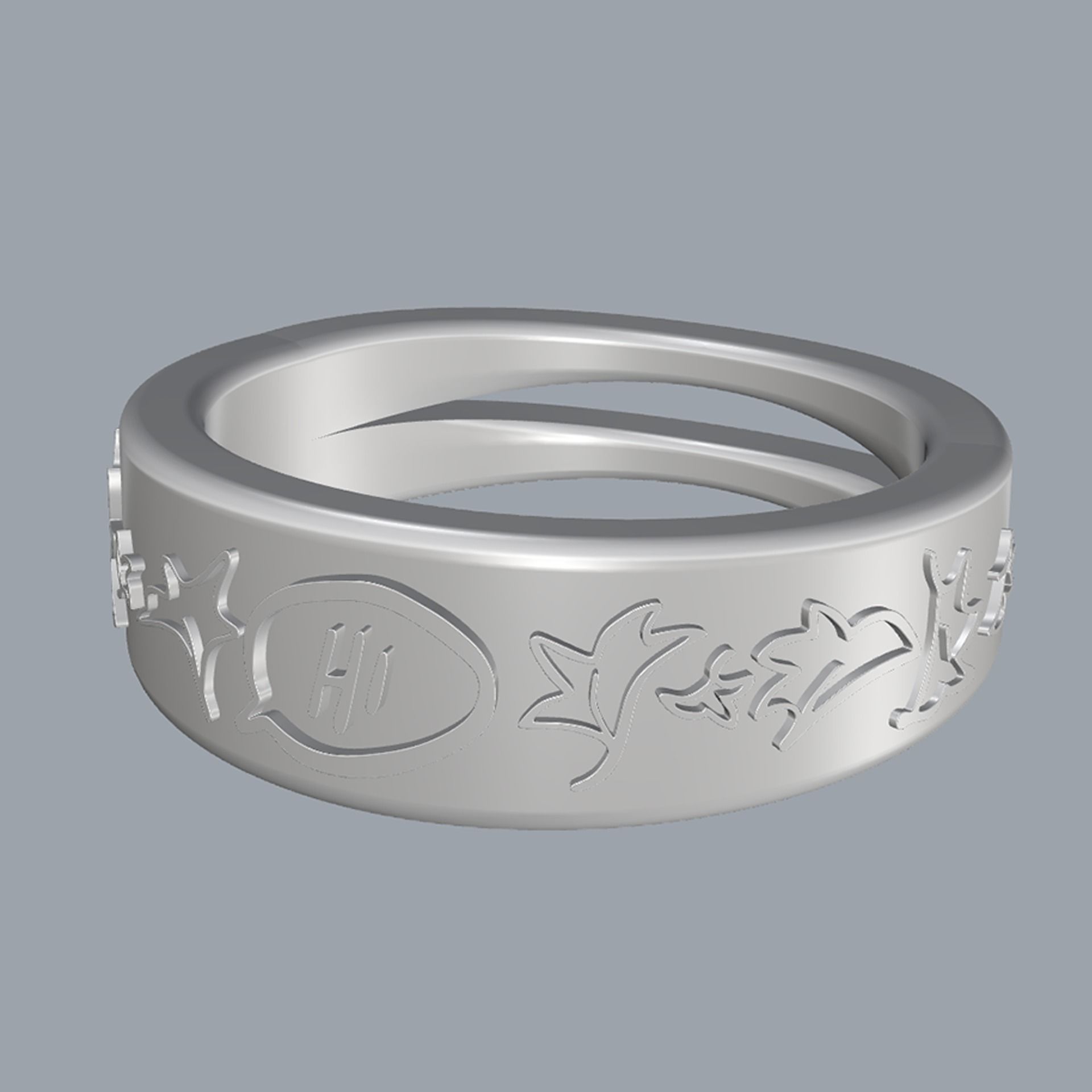 Heartstopper Ring 3D print model_8