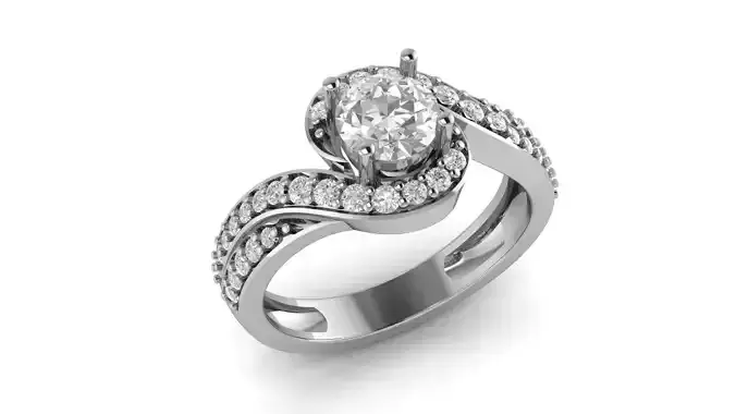 Custom swireld wrap wedding ring 3d model