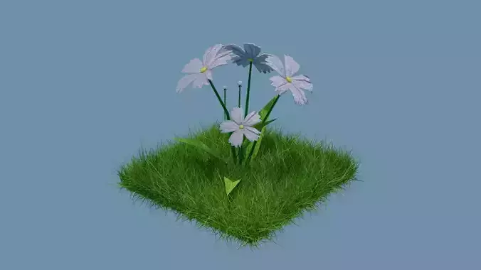 Flower Low-poly 3D model