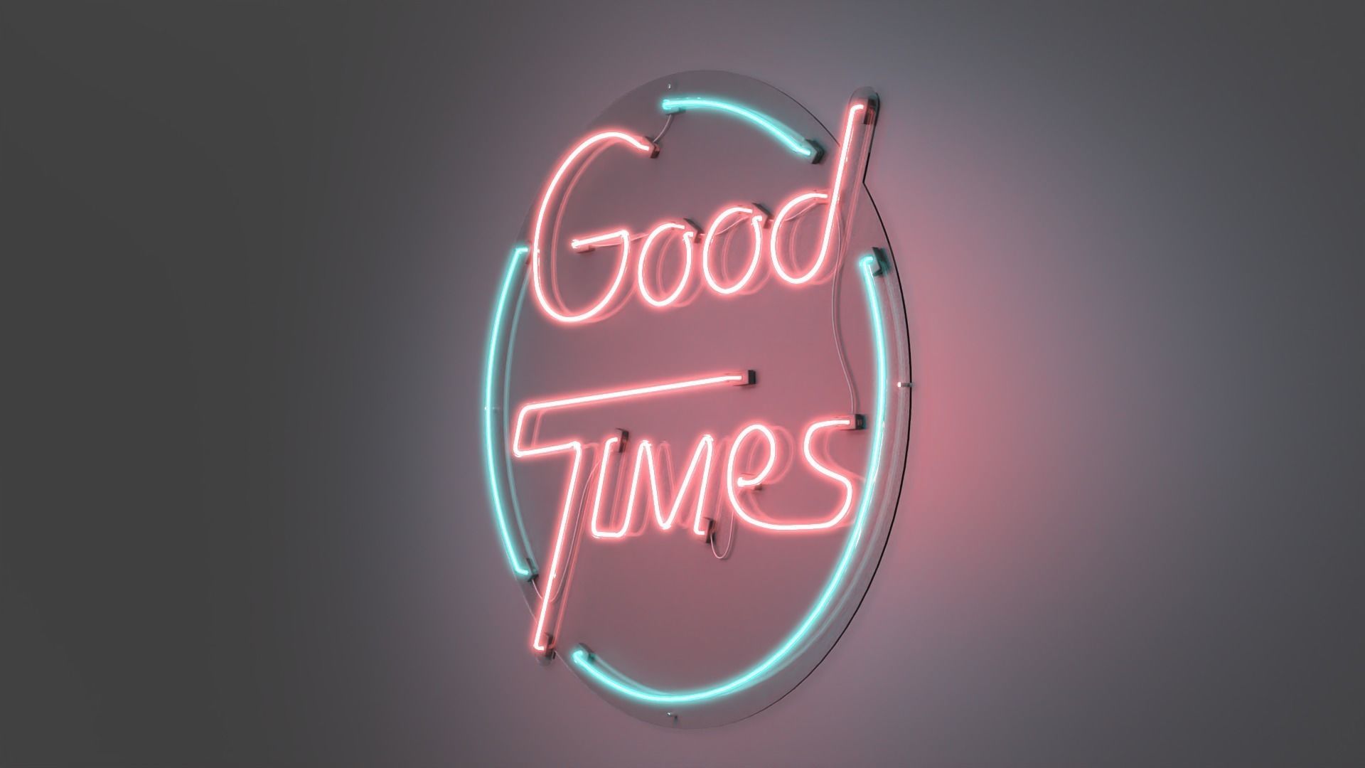 Good Times - Neon Sign 3D model_3