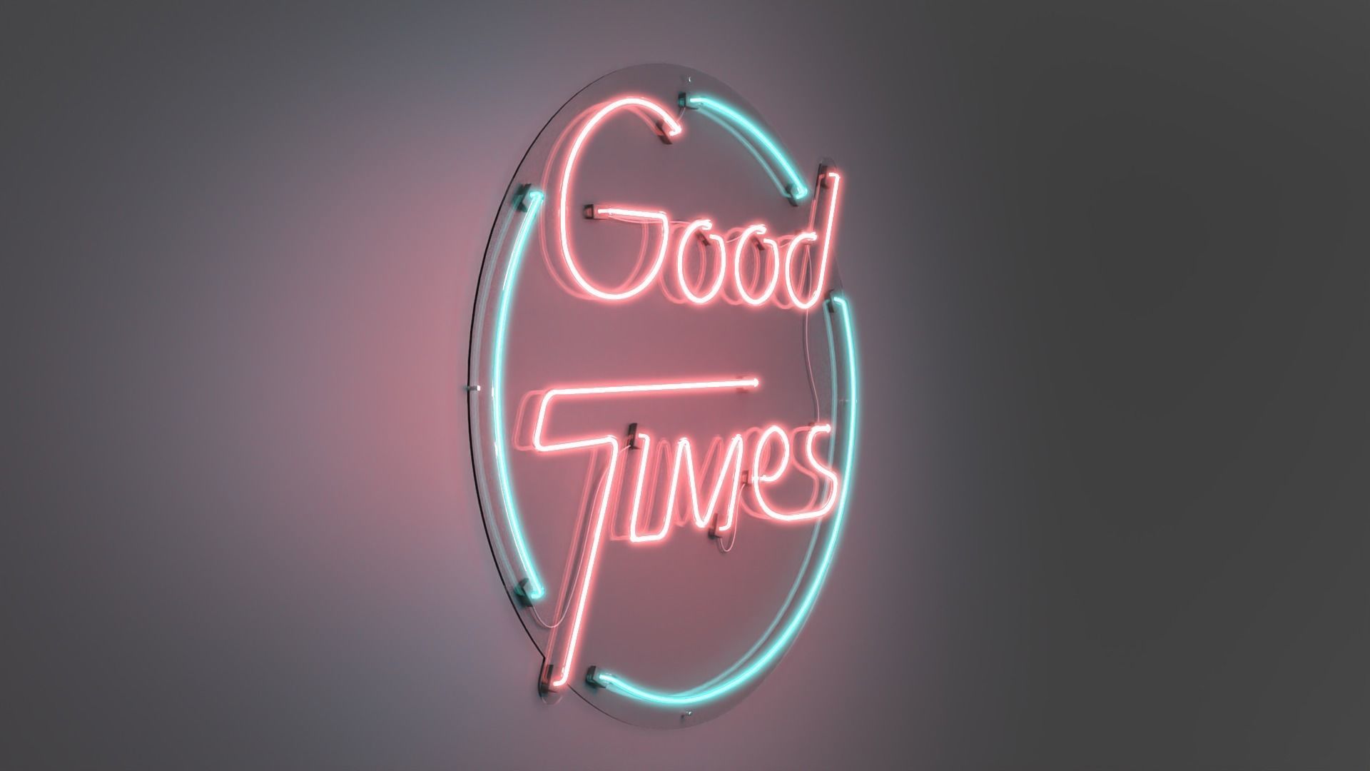 Good Times - Neon Sign 3D model_4