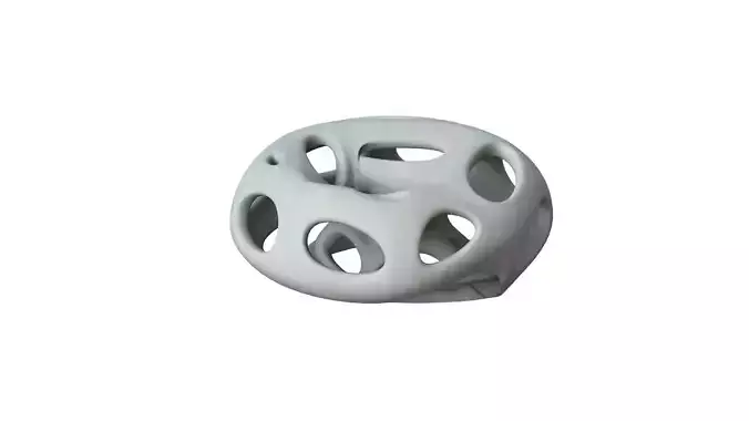 SciFi Cube Object No 65142 Low Poly Shape Low-poly 3D model