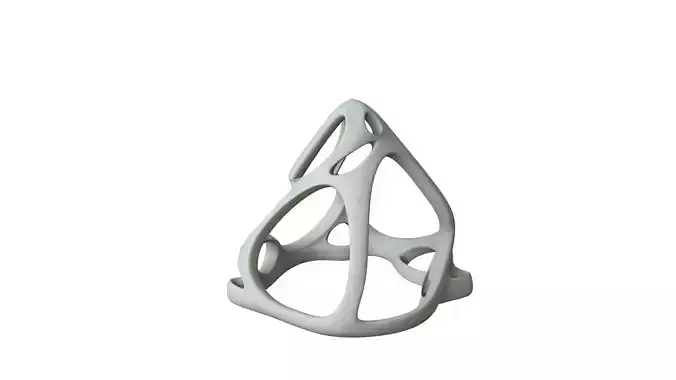 SciFi Cube Object No 64753 Low Poly Shape Low-poly 3D model