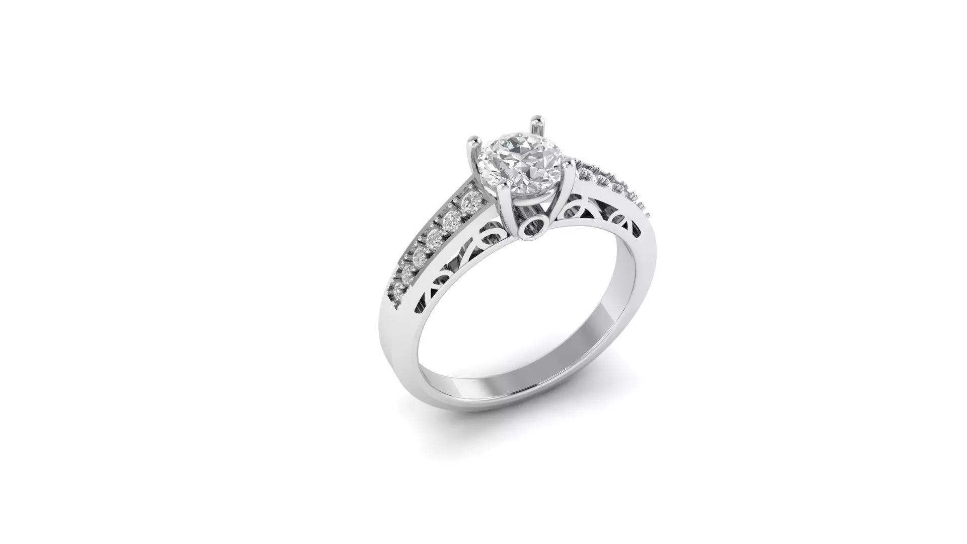 Solitaire new engagement diamond ring 3d model 3D print model_0