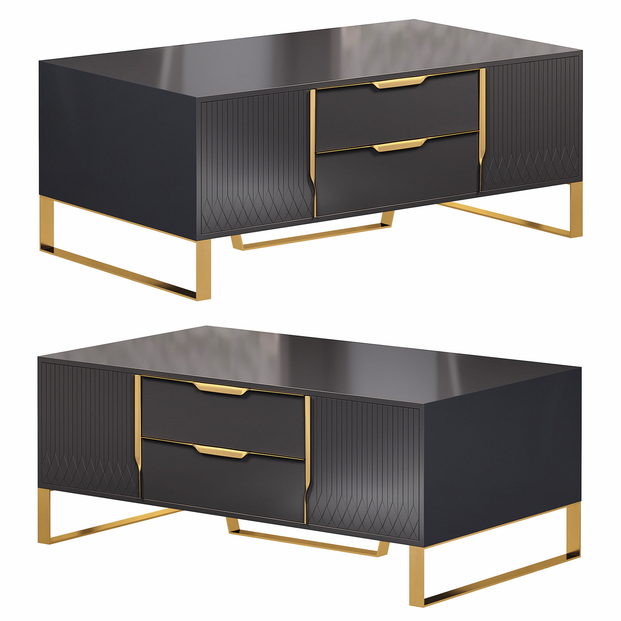  black coffee table by homary   3D model_1