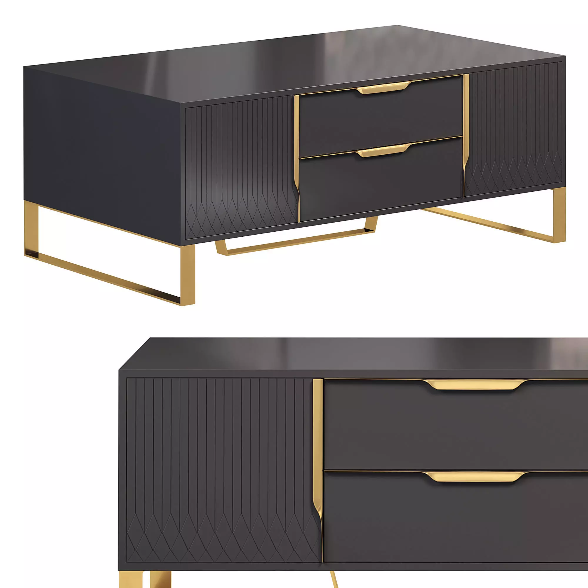  black coffee table by homary   3D model_0