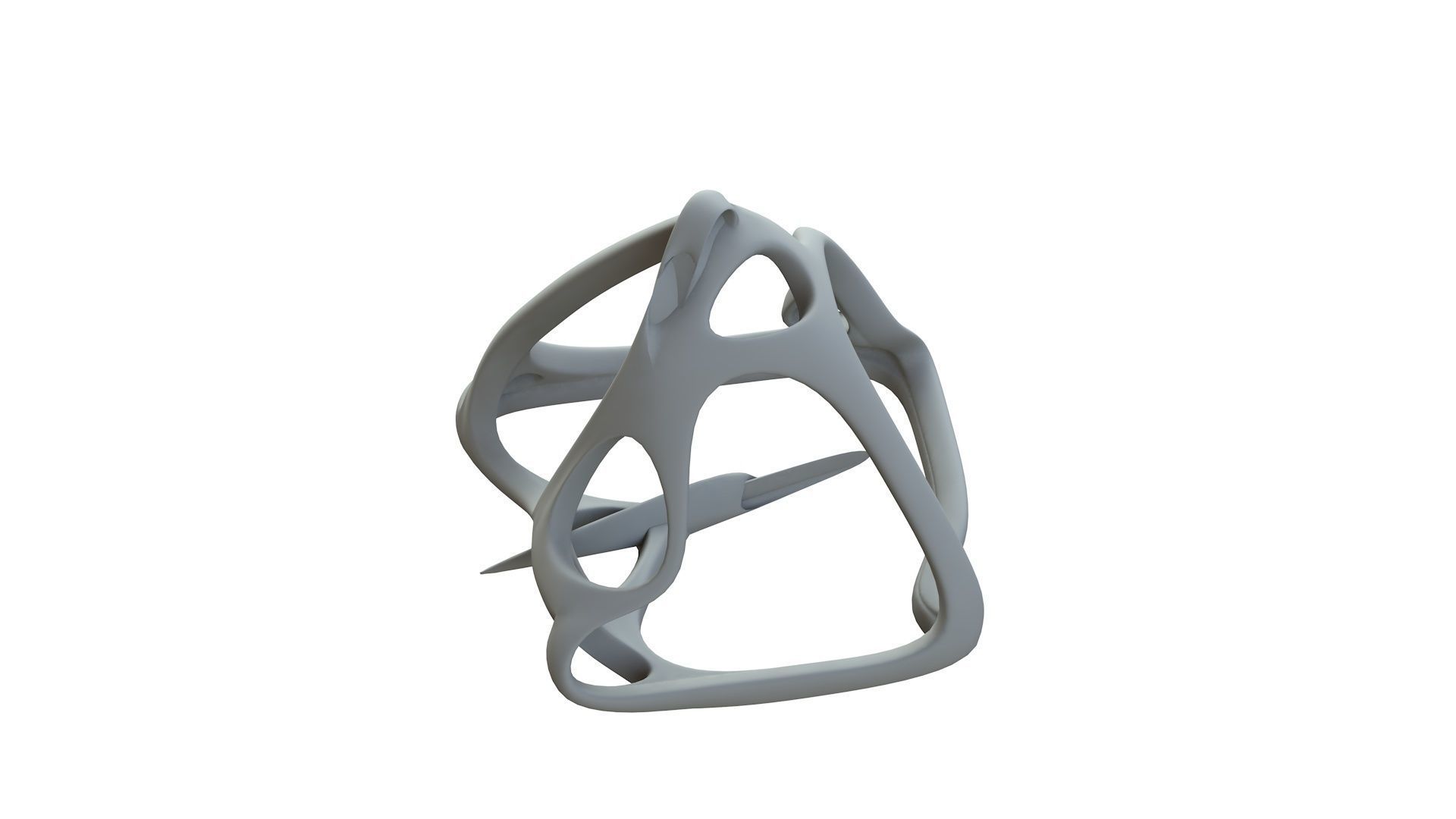 SciFi Cube Object No 62631 Low Poly Shape Low-poly 3D model_14