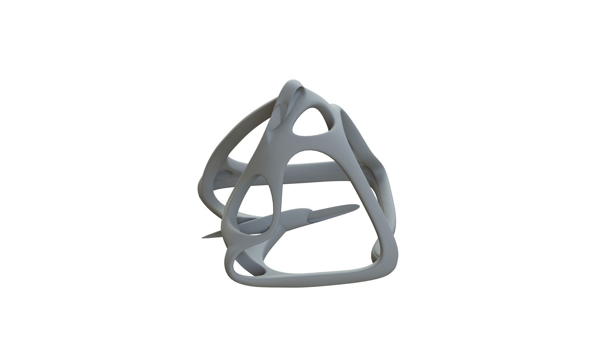 SciFi Cube Object No 62631 Low Poly Shape Low-poly 3D model_13