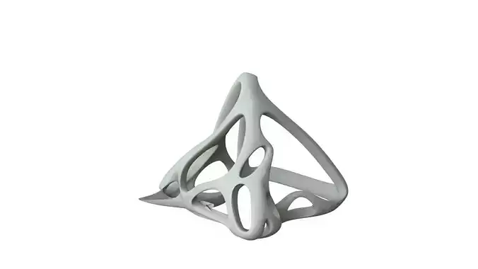 SciFi Cube Object No 61618 Low Poly Shape Low-poly 3D model